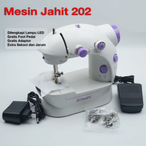 SALEE PAKET PROMO 3IN1 FREE MEJA+JARUM 1PACK MESIN JAHIT MINI PORTABLE 202