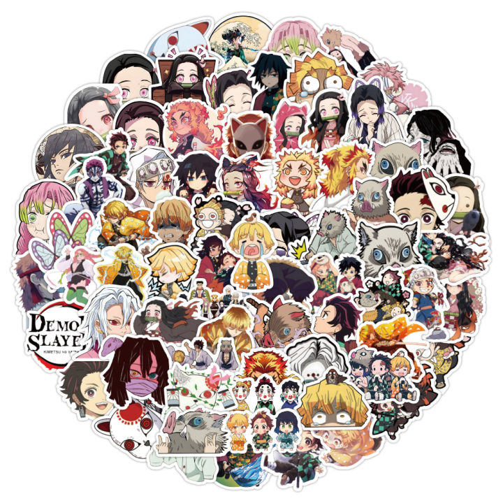 60 pcs [Demon Slayer: Kimetsu no Yaiba] Stickers Decoration DIY Design ...