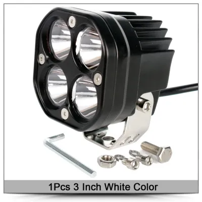 จัดส่งจากกรุงเทพ เเพค2ชิ้น สว่างตาเเตก! ไฟสปอร์ตไลท์พุ่งไกลรถยนต์4LED ไฟหน้ารถ LED SPOT BEAM US 40W ไฟช่วยตัดหมอก 12V-85Vมีสองสีให้เลือกแสงสีขาว.แสงสีเหลือง