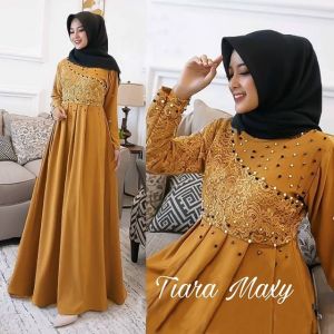 BISA COD / Gamis Jumbo 3XL 4XL / Gamis Terbaru 2020 Modern / Gamis Brukat Pesta Pernikahan / Gaun Kondangan Wanita / Gamis Brukat Terbaru / Gamis Jumbo /  Gaun Wanita Pesta Mewah / Gamis Remaja Modern / Gamis Kondangan / Tiara Maxy Long Dress Brukat