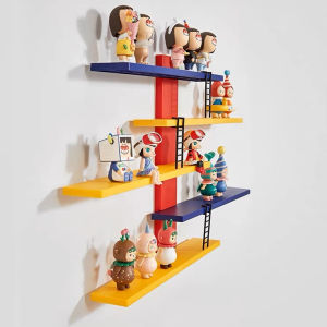 ชั้นวางแขวนผนัง หมัด-ฟรี ชั้นวางของของเล่น DIY ยืนแสดงของเล่นบนผนัง