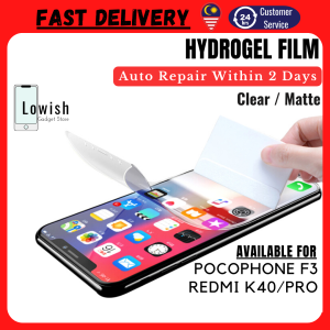 [READY STOCK] Hydrogel Film: Xiaomi Pocohone Poco F3 / Redmi K40 Pro Soft Silicone Flexible Clear Matte Screen Protector