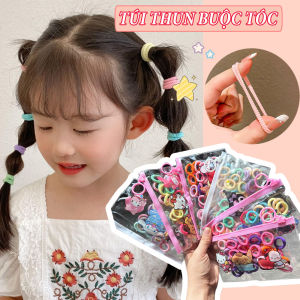 Túi Kuromi 50 Thun Cột Tóc Bọc Vải Cho Bé Túi Thun Kitty Không Đau Không Đứt Tóc Nhiều Tông Màu