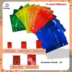 Plastik Klip Kemasan Ziplock Plastik Clip Bahan Tebal Warna Polos untuk obat aksesoris