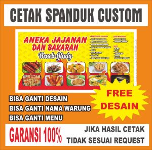 Spanduk Warung Jualan Apa Saja Bisa Custom Request Suka-suka dan Free Desain