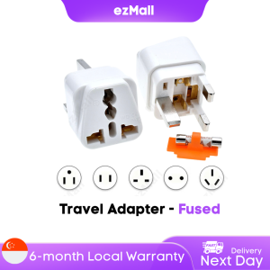 Universal To UK SG 3 Pin Plug Travel Adaptor With Fuse Adapter Power Converters Universal USA EU CHINA ASIA AUSTRALIA To UK With Fused