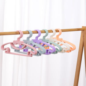 5pcs Set Durable Heavy Duty Non Slip Infant Childrens Toddlers Hangers Baby Cloth Hanger Kids Plastic Clothes Hanger