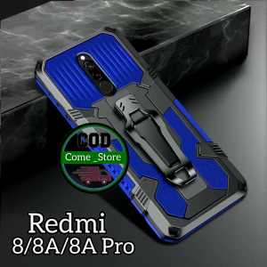 Casing Hp Untuk Xiaomi Redmi 8/8A/8A Pro Hardcase Robot Kickstand Armor Blet Clip Terbaru