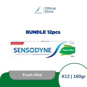 Sensodyne Toothpaste Pasta Gigi Sensitif Nafas Segar Fresh Mint 12x160gr [12 PCS]
