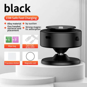🇸🇬 Seller Phone Holder Magnetic Vacuum 360° Swivel Mobile Adjustable Electric Magnetic Suction Usb Rechargeable Car Phone Stand bracket