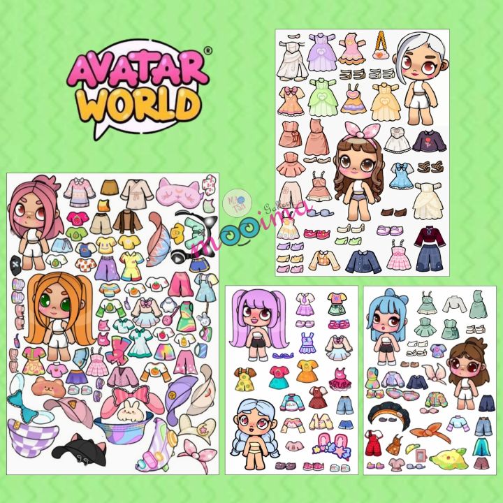Busy page Bepe bp an Avatar World / paper doll  Avatar World