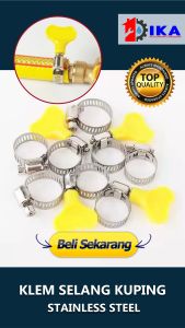 Klem Selang KUPING PUTAR BESI KENMASTER & Pengunci Selang KUPING BESI
