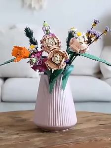 【24H】Flowers Bouquet Set Orchid Plant Decor Building Kit DIY Toys Birthday Gift