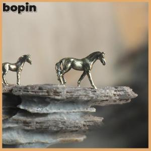 Bopin Antique Brass Rắn Dài Đuôi Ngựa Bức Tượng Nhỏ Thu Nhỏ Phong Thủy Đồ Trang Trí Đồng Cung Hoàng Đạo Động Vật Mini Máy Tính Để Bàn Trang Trí Thủ Công Mỹ Nghệ