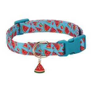 Fashion Dog Neck Collar Breathable Adjustable Safe Quick Release Collar with Fashion Print for Pet Walking