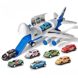 Kids Airplane Toys Large Inertial Deformable Track Sliding Aircraft Simulate A380 Plane Model Mainan