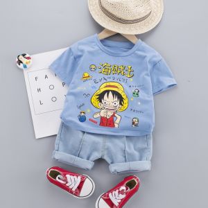 Summer Baby boys Clothing Sets Cartoon cotton T-shirt two-piece set casual Handsome kids clothes suit