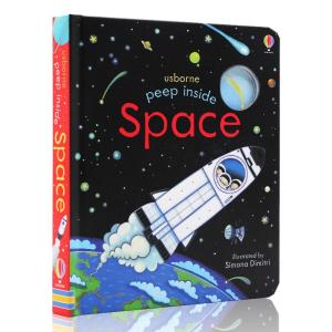 Peek Inside Space Board book – Lift the flap by Anna Milbourne