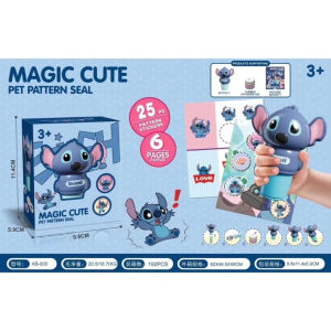 Đồ Chơi Đóng Dấu Sticker Hình Thú Cho Bé (1 Máy Dập + 6 Trang + 25 Sticker) – Quà Tặng Học Vui