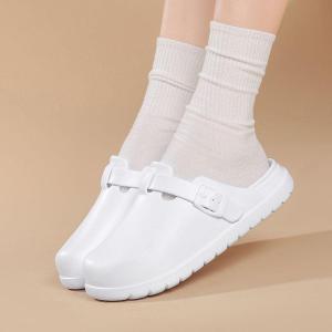 [FreeShipping]CoupleSstylemenSandwomenSslippersClosed-Toeslip-OnshoesOutdoorlarge-SizebucklenurseshoesWaterproof
