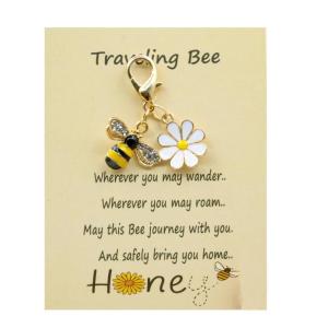 พวงกุญแจสำหรับกุญแจดอกไม้ผึ้งหรือพวงกุญแจห้อยกระเป๋าของขวัญสำหรับเธอที่ไม่ซ้ำกันปัจจุบันอุปกรณ์เสริมแบบพกพาในชีวิตประจำวัน