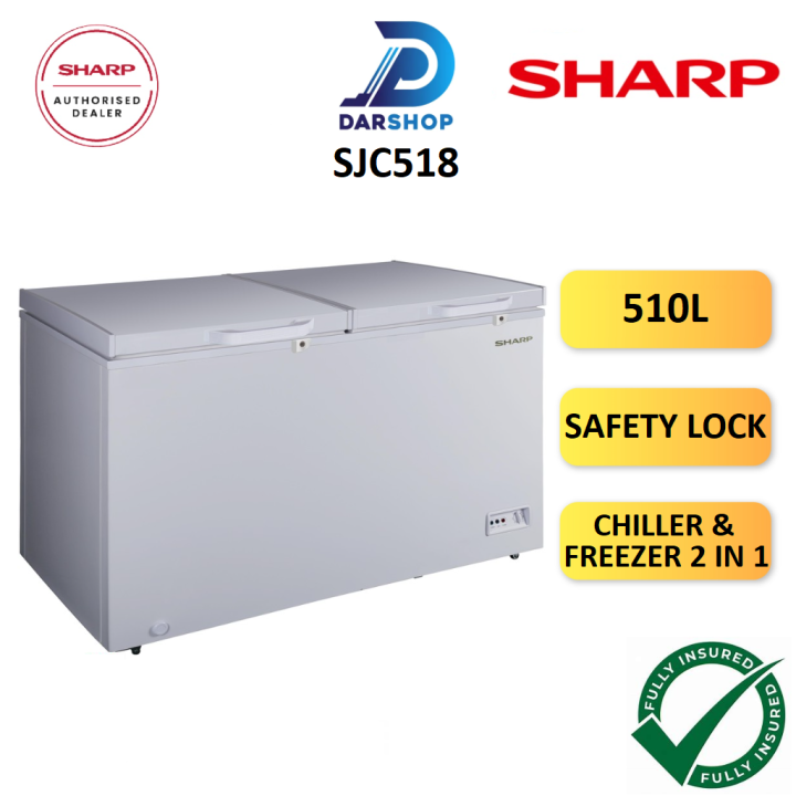 Sharp Chest Freezer 110L / 160L / 220L/ 310L / 510L Peti Freezer Murah