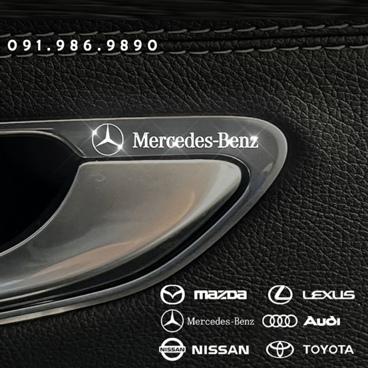 Decal Logo hãng ô tô tem thiếc dán trang trí xe ô tô đẹp, tem kim loại