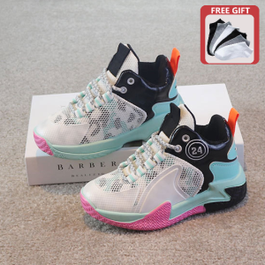 Kids High-Quality Mesh Basketball Sneakers Shock-Absorbing Breathable Sport Shoes for Boys