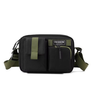Male Fashionable Casual Crossbody Bag Multi-layers Lightweight Square Shoulder Bag With Adjuatable Shoulders Strap Phone Bags
