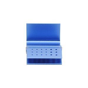1Pc 18-Hole Dental Bur Holder Autoclave Aluminum Block FG/RA Burs Organizer Pink/Gold/Blue High/Low Speed