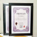 A4 PVC BLACK CERTIFICATE FRAME A4 / 8.5*11 Photo frame /picture frame/Student certificate photo no stand  lucky2. 