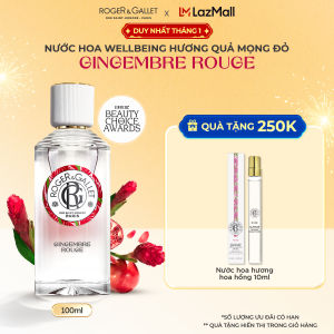 Nước hoa Wellbeing hương quả mọng đỏ Roger&Gallet Gingembre Rouge 100ml
