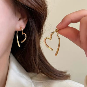 Trang Sức Quà Tặng Nữ Khuyên Tai Trái Tim Vàng Ngọt Ngào Mới Bông Tai Tình Yêu