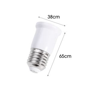 JIYAN2866 Plastic E27 To E27 Extender 65mm/95mm/120mm White Lamp Holder Base Light Bulb Adaptor