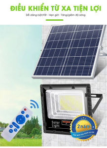 Đèn pha led năng lượng mặt trời hàng cao cấp 60w 100w 200w 300wđèn siêu sáng chống nước