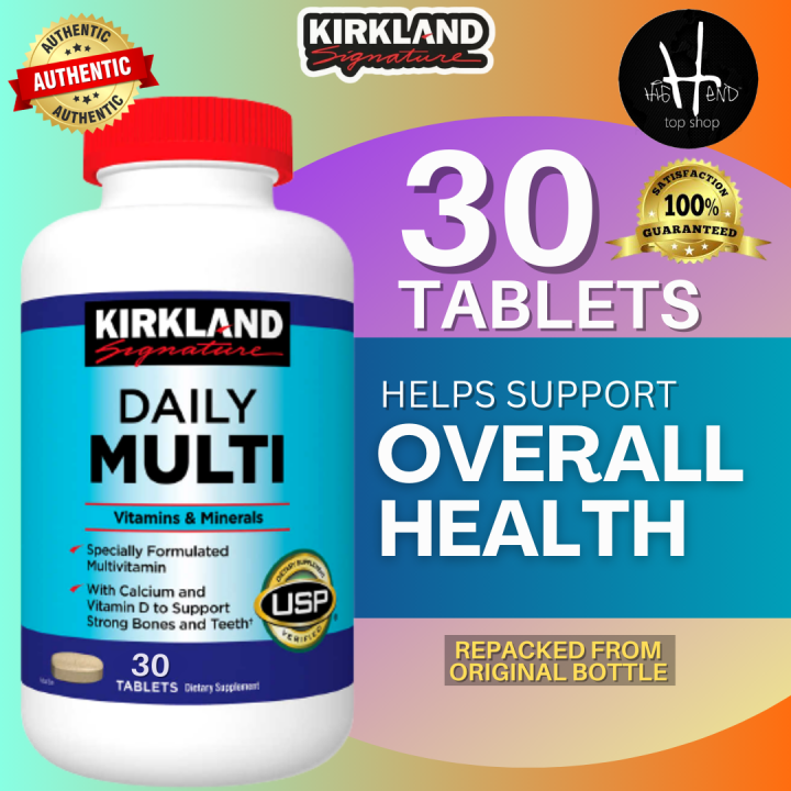 30 Tablets Kirkland Signature Daily Multivitamins AUTHENTIC Lazada PH
