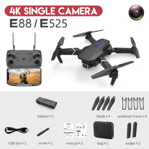 2023 New Drone Toy E88Pro WIFI FPV Drone With Wide Angle HD 4K 1080P Camera Height Hold RC Foldable Quadcopter Dron Gift Toy
