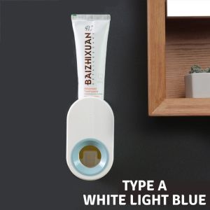 SKYDREAM -Wall Mounted Toothbrush Holder Automatic Toothpaste Dispenser Toothpaste Squeezer Bekas Letak Ubat Gigi 挤牙膏神器 牙刷架