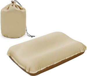 Orzee Lightweight Compact Inflatable Camping Pillow with Ergonomic Design and 24H Auto-Inflation