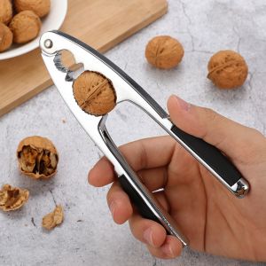 SKJK High Hardness Walnut Cracker Zinc Alloy Serrated Anti-slip Design Pecan Sheller Nut Clip Extended Handle Nut Clamp Macadamia Nuts