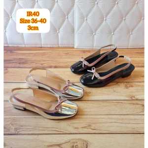 IR40 Sandal High Heels Aesthetic Untuk Remaja Cewe Sendal Hils Jinjit Wanita Korean Style Lebaran Kondangan Wisuda Cantik Elegan Mewah Kece Bridal Shoes Hak Tahu 3cm