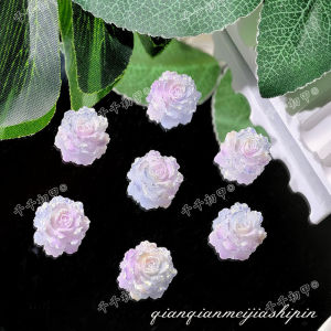 DIY Hoa hồng nhiều màu sắc (14.8 * 14.5mm)không lỗ làm từ acrylic tự làm bằng hạt cườm phụ kiện trang sức bán sỉ