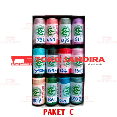 12 PCS BENANG JAHIT YAMALON/BENANG JAHIT MURAH/BENANG JAHIT KOMPLIT 40/2 500 YARD/toko alat jahit/kebutuhan menjahit/toko perlengkapan menjahit/alat jahit lengkap