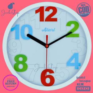 Jam Dinding Quartz Minimalis White Alari AL2133 Hiasan Rumah BestSeller Besar