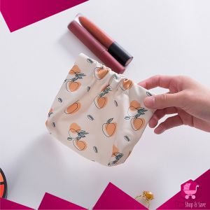 BabyShop-T57 Tas Pouch Mini Travel Motif Elegant Penyimpanan Kosmetik Pembalut Wanita Kabel Data