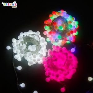 FR-C775 Lampu Tumbler LED Rainbow Motif Bola Salju / Lampu Tumblr 10 Meter Anggur Bulat Twinkle Light / Lampu Natal Hiasan Dekorasi