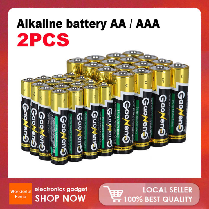 【Philippine spot】2PCS AA/AAA Alkaline Batteries 1.5V Disposable Battery