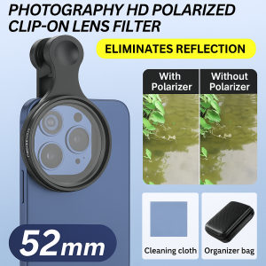 Polarized Filter Clip for HD Photography and Movie Cinematic-grade mobile phone polarizing filter