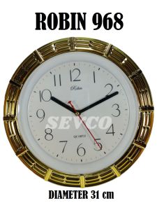 ROBIN Jam Dinding Bulat Quartz Sedang / Jam Dinding Polos