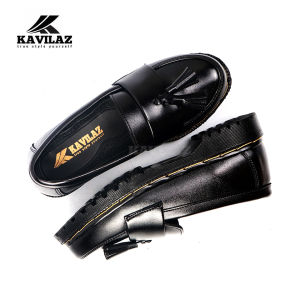 KAVILAZ true style yourself Sepatu Pria Loafer Carlos Dokmart Black Doff Formal Kerja Kode Z24